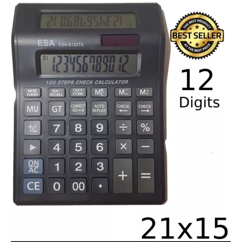 

TSB ORIGINAL-KALKULATOR JUMBO 2 LAYAR LCD/KALKULATOR 12 DIGIT CEK CORRECT