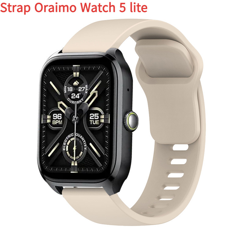Strap for ORAIMO Watch 5 Lite Soft Rubber Strap 22mm Tali pengganti Smart Watch ORAIMO Watch 5 Lite