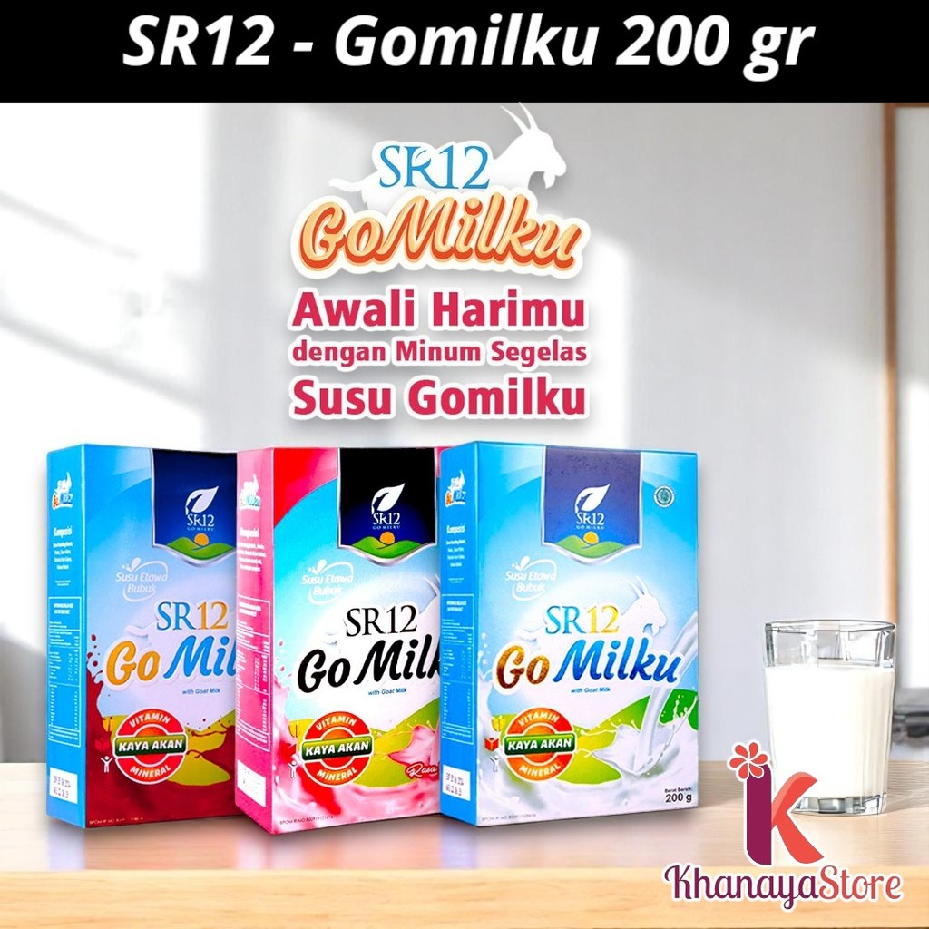 

SR12 - GoMilku Susu Kambing Etawa Premium 200g / Go Milku Original Vanilla Stroberi Strawberry Cokelat Coklat kemasan 200 gram