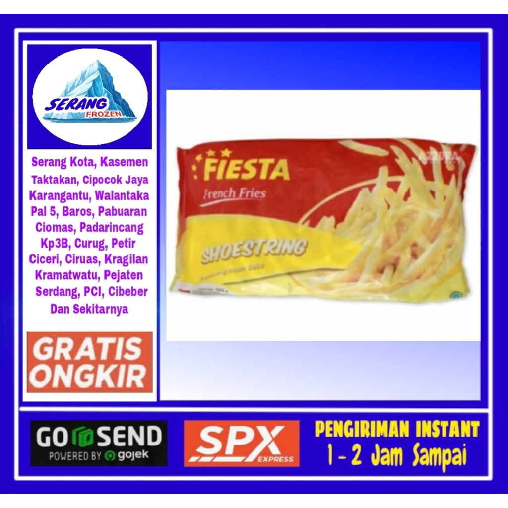 

Kentang Fiesta Shoestring 1Kg, Kentang Beku, Serang Frozen