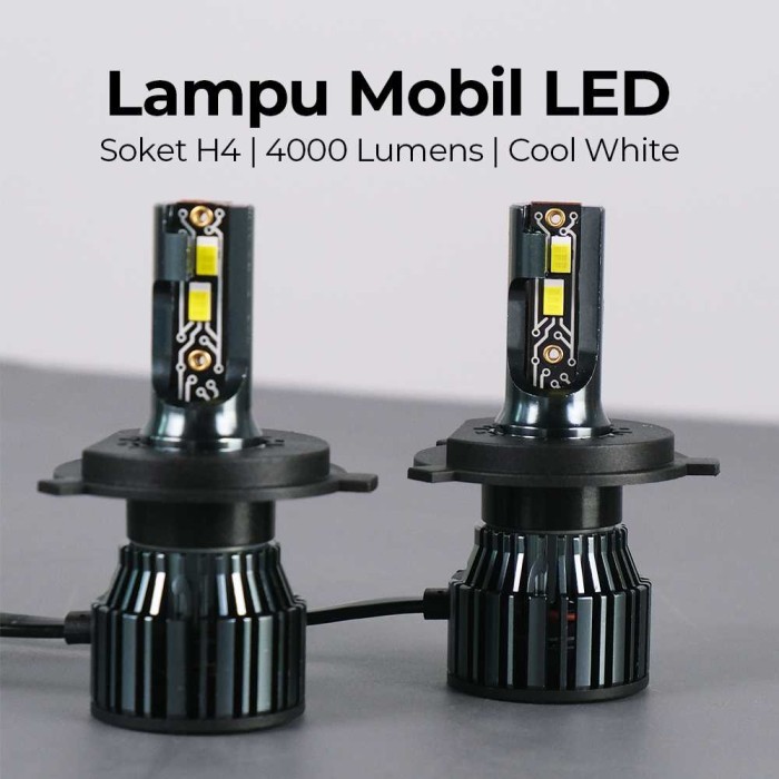 Lampu Depan Mobil Super Bright LED Headlamp CSP LED 4000LM Cool White 2 PCS
