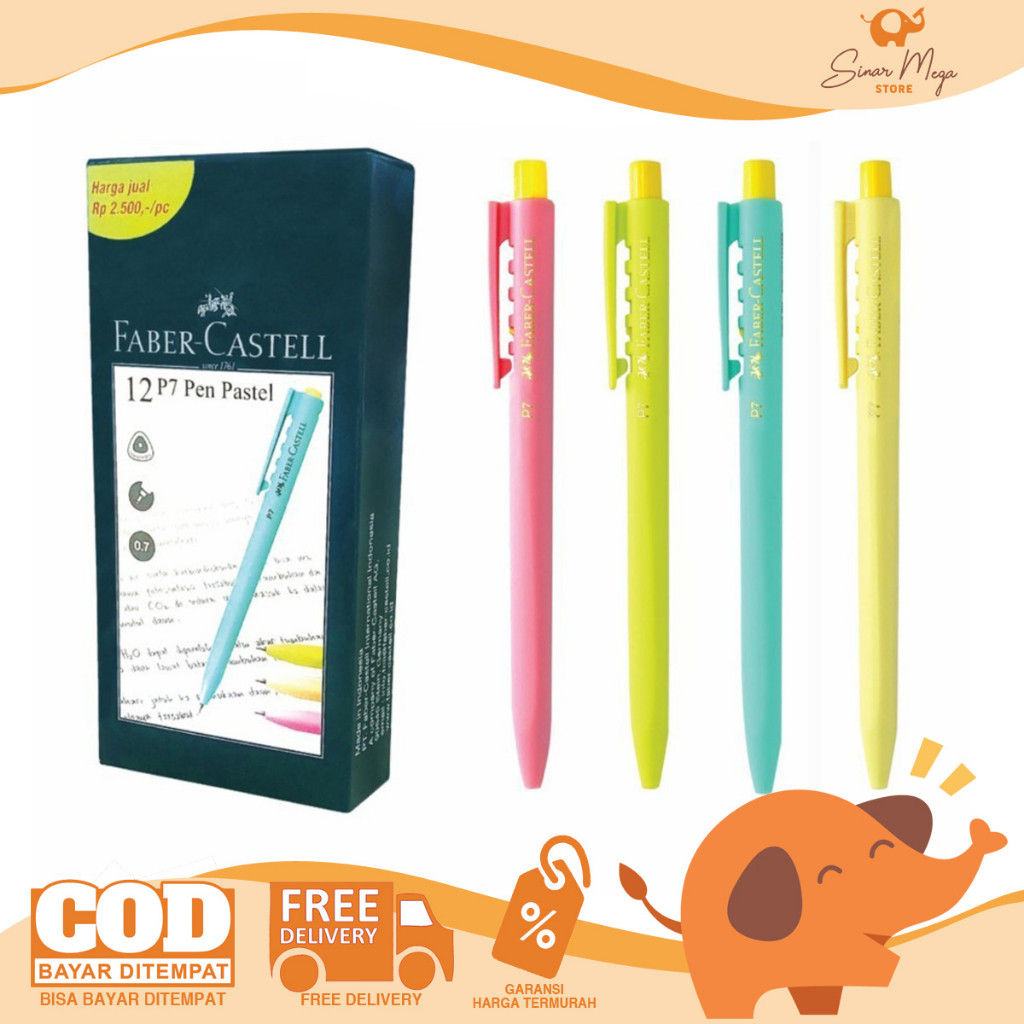 

Faber Castell Ballpoint P7 Pastel 0.7 mm Warna Hitam
