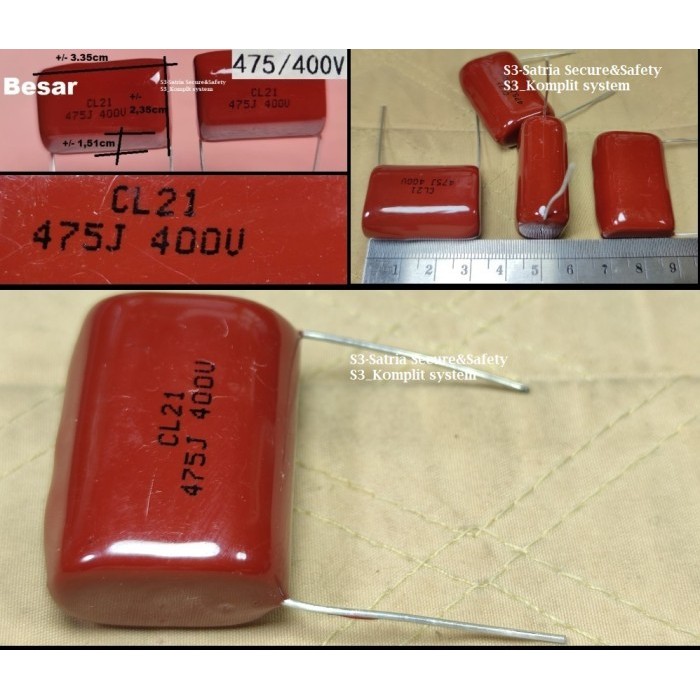 MILAR 475J 400v CL21 Capasitor Mylar 475/400v 475K 475 K J 400 V Kapasitor milar 4,7uf las bodi Prod