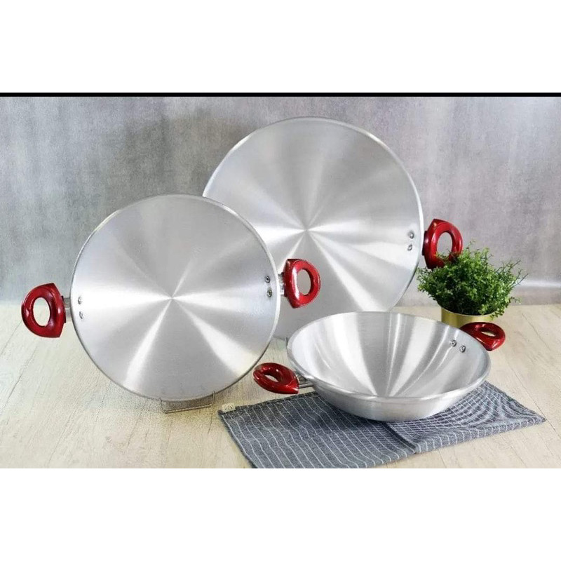 TANJUNGMERUSHOP Wajan supra aluko 32 36 40cm kuali gagang supra