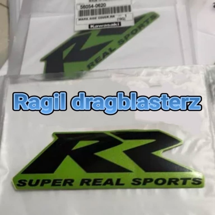 stiker striping body belakang ninja rr old hijau metalik 2011 original
