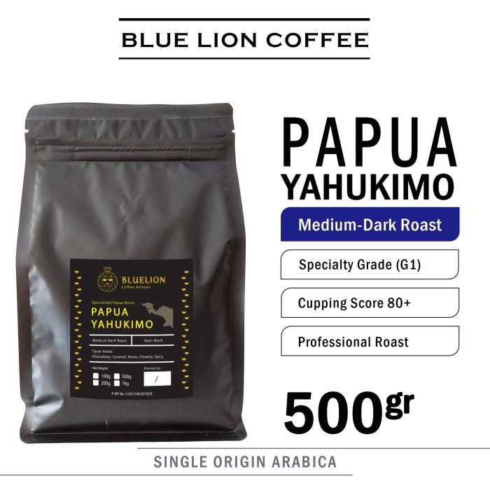 

Blue Lion Coffee Papua Yahukimo 500 gram Kopi Single Origin Arabica - BIJI