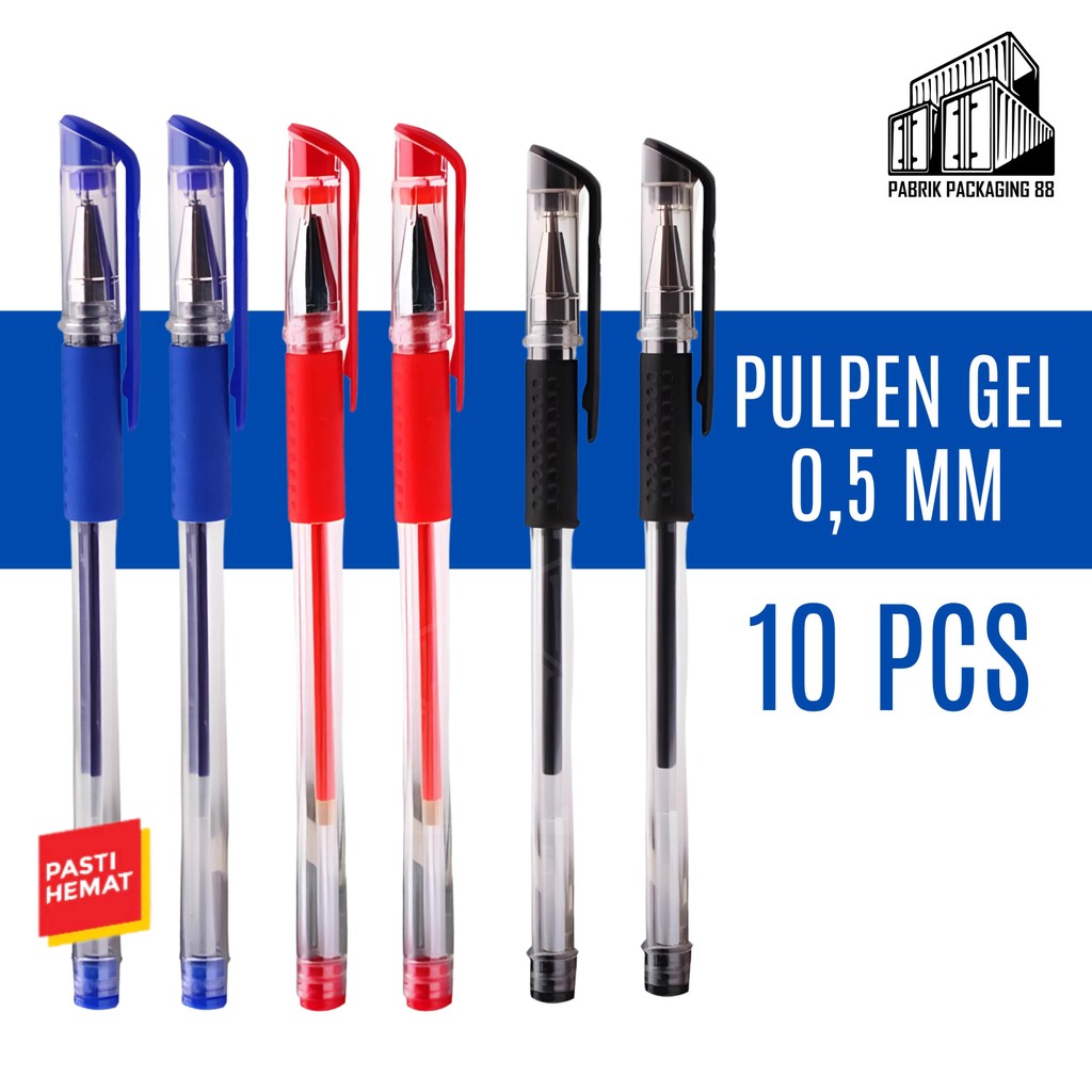 

Pulpen Gel Ink 0.5mm Pena Bolpoin Bolpen Tinta Merah Biru Hitam Alat Tulis Perlengkapan Sekolah Kantor Office Stationery Standard