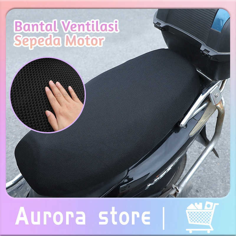 Sarung Jok Sepeda Motor Jaring 3D Bersirkulasi Antiselip Aksesori Bantalan Sarung Jok Skuter Sepeda 