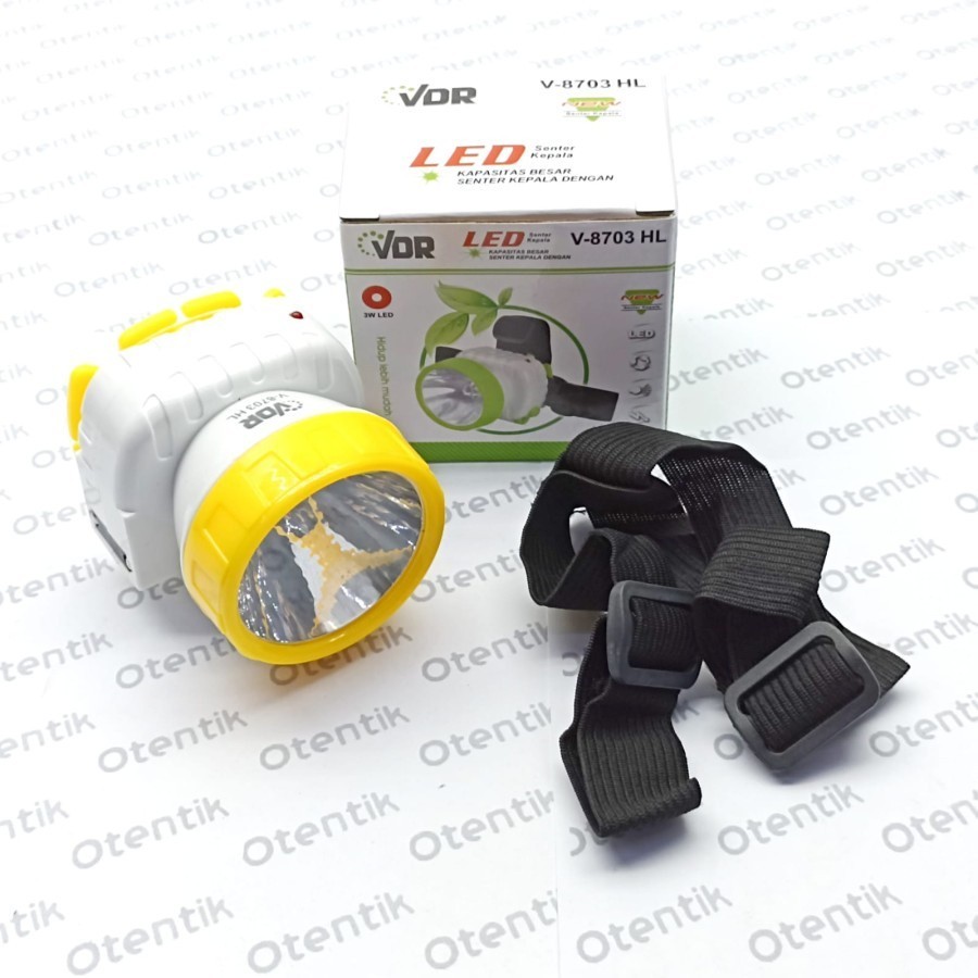 VDR senter kepala KECIL LED - LAMPU LED CAS - ALAT PENERANG TAHAN LAMA