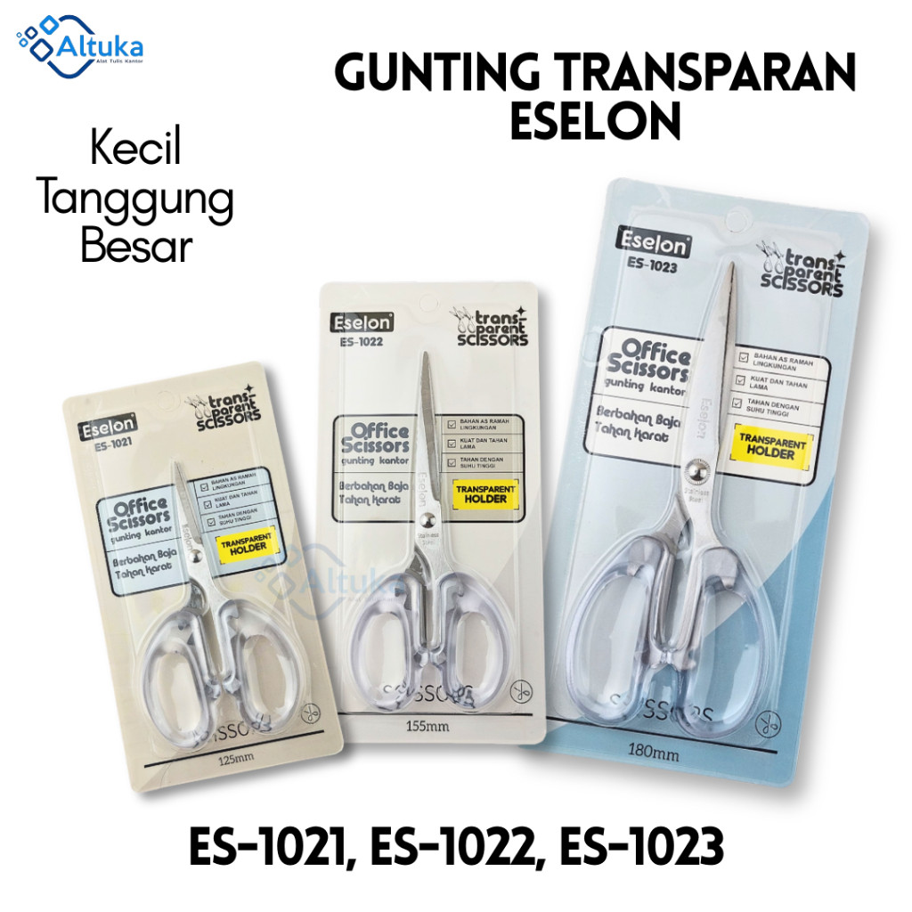

Gunting Kertas Transparan / Transparent Scissors / Gunting Transparan Eselon Kecil Tanggung Besar