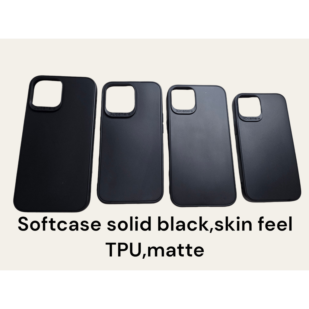 [GAB] PREMIUM softcase SOLID black (matte) for IPHONE IP13MINI,IP13,IP13PRO,IP13PROMAX,IP14,IP14PRP,