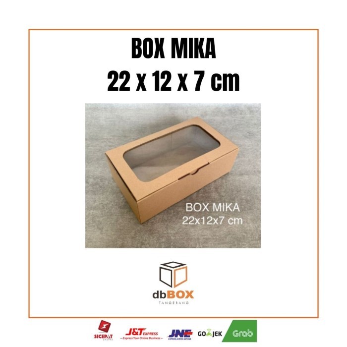 

BOX MIKA 22x12x7 cm | Box Die Cut dan Easy Usage | Box Kue Bolu & Tart | Kardus Murah