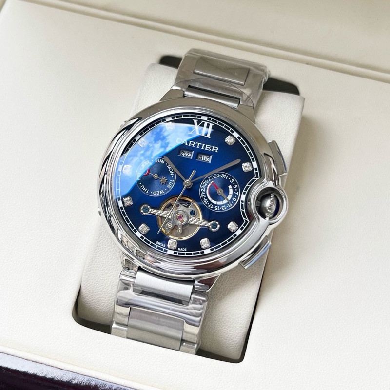 Pre order 2 minggu CARTIER men’s watch jam tangan pria jam tangan kulit jam tangan rantai fashion pr