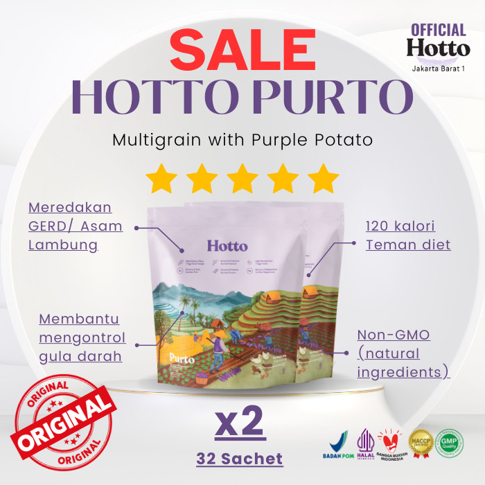 

Hotto Purto 2 Pouch @16 Sachet (Total 32 Sachet)