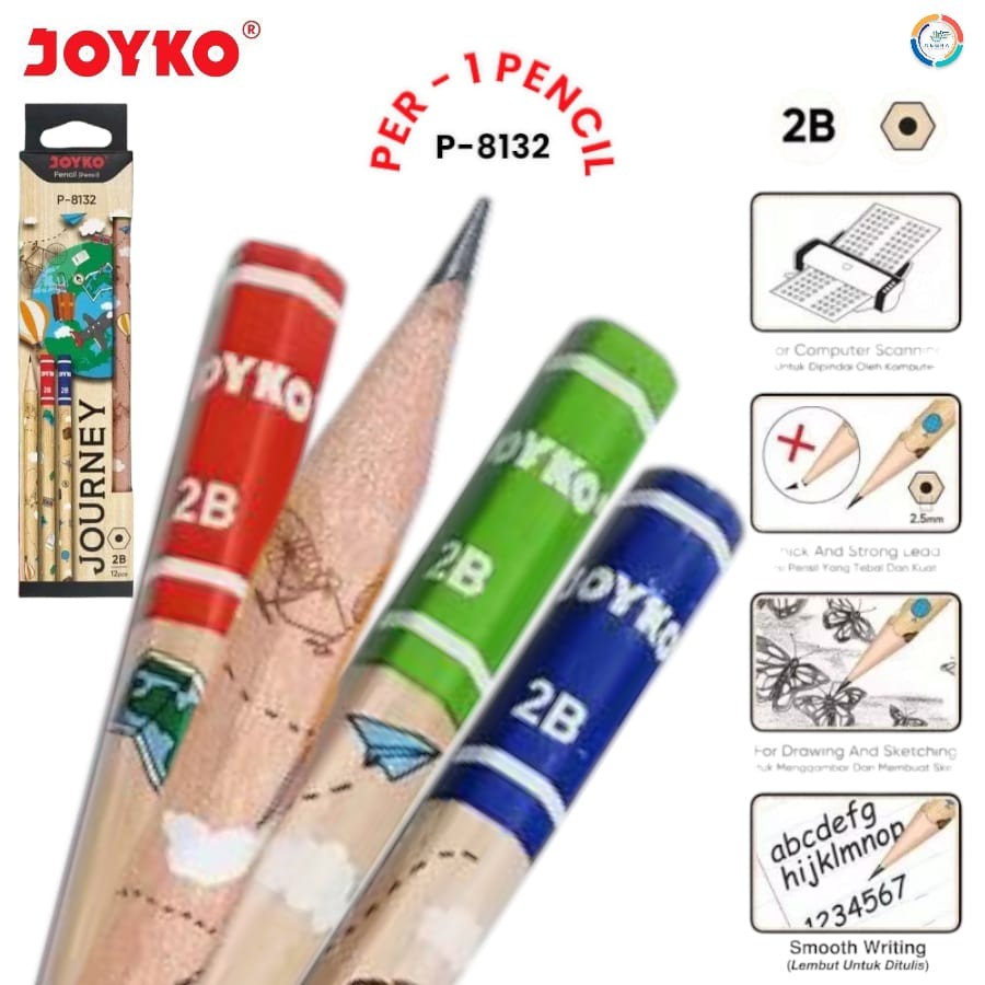 

Joyko Pensil P-8132 | 2B Journey [Per Pcs]