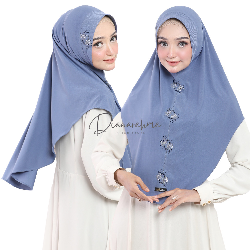 Jilbab Instan Bergo Khimar Pet Antem Payet Bahan Jersey Super Premium