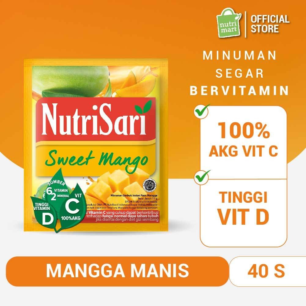 

New NutriSari Sweet Mango 40 Sachet - Minuman Buah Vitamin CPremium