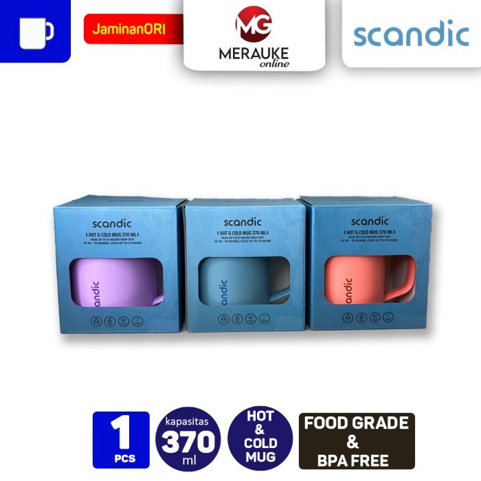 SCANDIC Solid SS vacuum mug 370 ml Gelas Stainless Premium