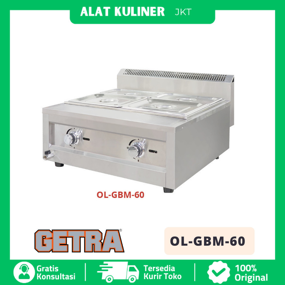 GAS BAIN MARIE GETRA OL GBM 60 OL-GBM-60 STAINLESS LOW PRESSURE