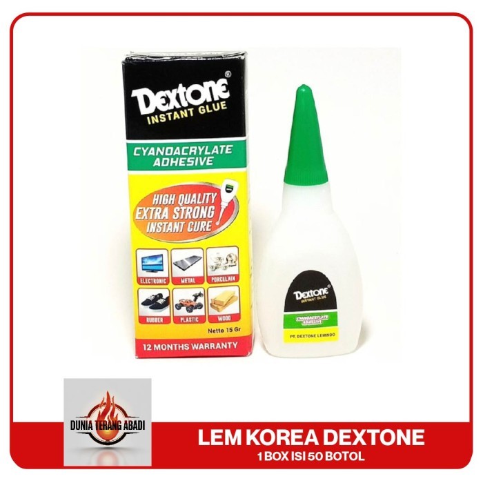 

Lem Korea Dextone/Lem Tetes Dextone/ Instan Glue Dextone (1 Box/50btl)