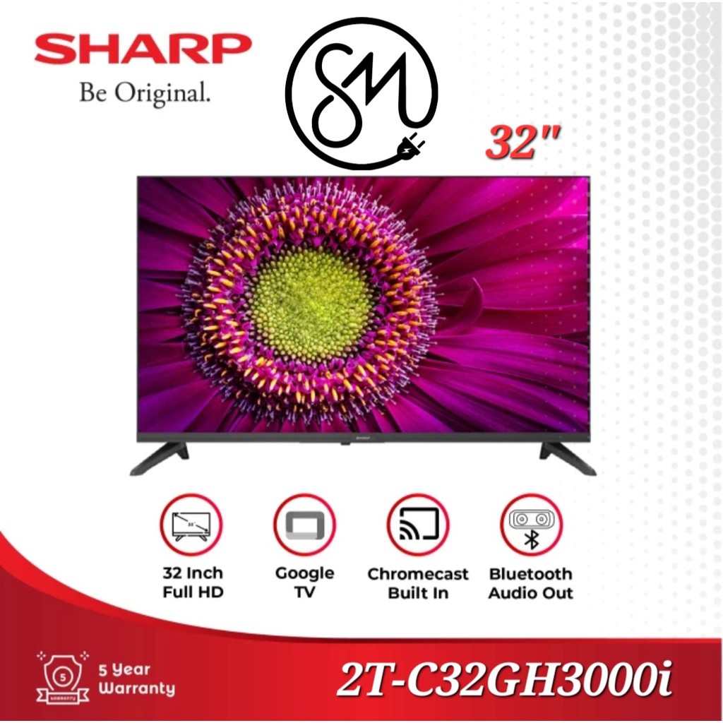 LED TV Sharp 2T-C32GH3000i 32 inc Smart Google Digital 32GH3000i