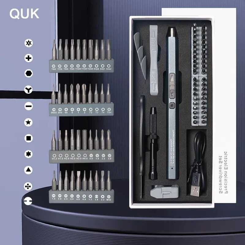 Set Obeng USB Elektrik Rechargable Electric Screwdriver 50 in 1 | Alat Set Obeng Elektrik Teknisi Se
