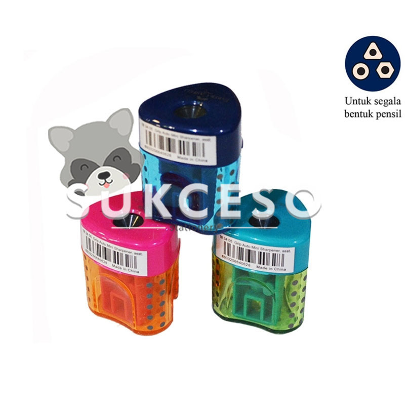 

Faber Grip Auto Sharpener Tren Colour / Rautan Pensil Grip Auto Lock