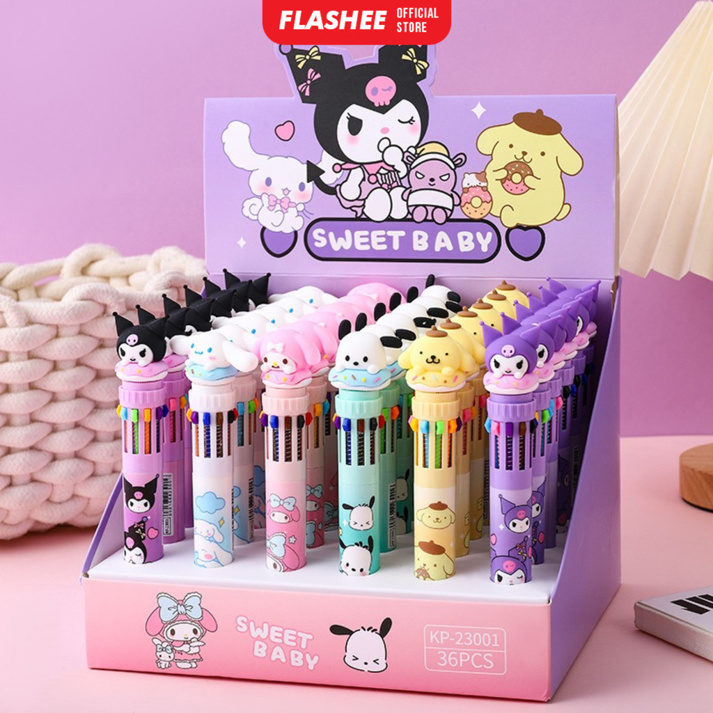 

Flashee Sanrio Color Pen Karakter Pulpen Mekanik 10 Warna Motif Lucu Kuromi Melody Cinnamonroll Astro