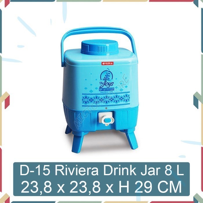 TOPTON Lion Star D-15 Riviera Drink Jar 8 Liter Dispenser Air Minum LionStar Plastik Berkualitas Mur