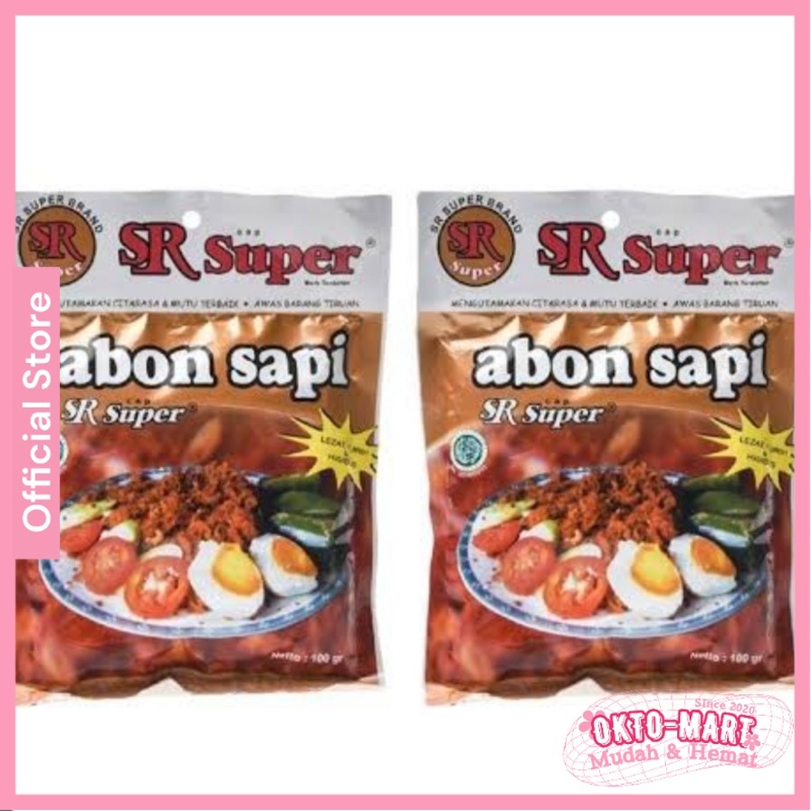 

Abon daging sapi SR Super 100gr - Abon Sapi SR Super 1 Pcs 100gr - Instan