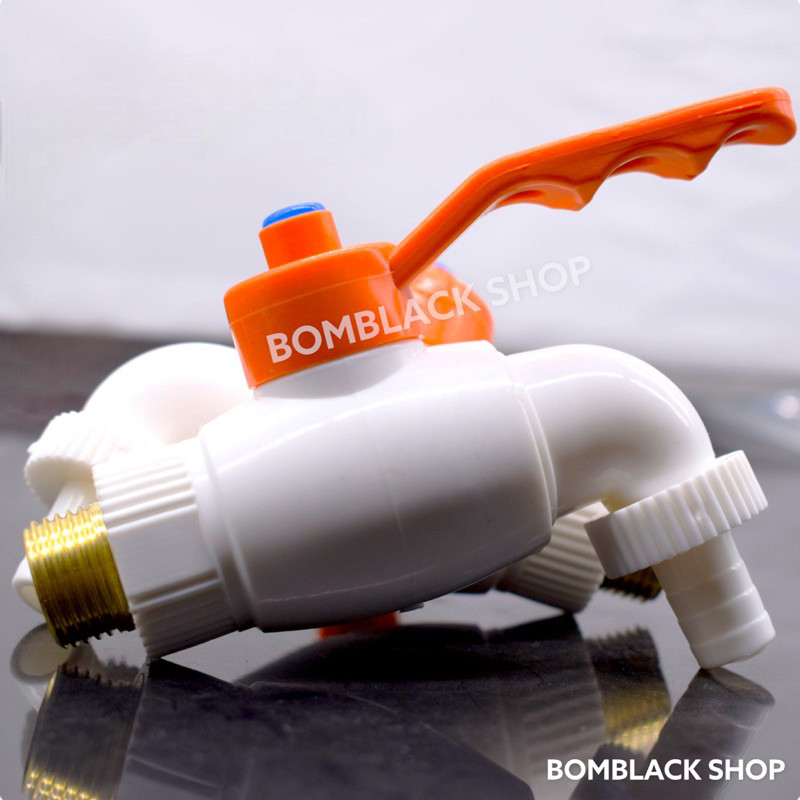 kran JUMBO Drat Kuningan Gemuk 1/2 inchi Keran Dapur Kran Tembok WC Toilet Plastik Gemuk Kuningan Sh