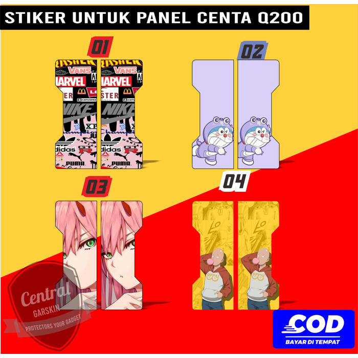 Garskin Sticker panel centa q200 stiker panel centaurus q200 - 01