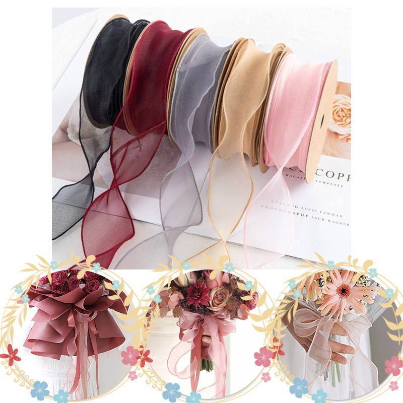 

【1 ROLL 10 Yard】Pita Korea Fishtail Ribbon /PITA Ribbon /Dekorasi Hampers Bouquet /Pita Bucket Bunga /Pita Kado Bahan Satin /Dekorasi Kado Pita Hias /Korean Ribbon Wave /Pita