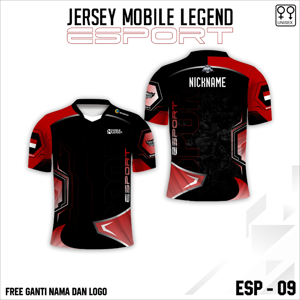 Jersey esport baju mobile legend kaos game Jaswa Jersey