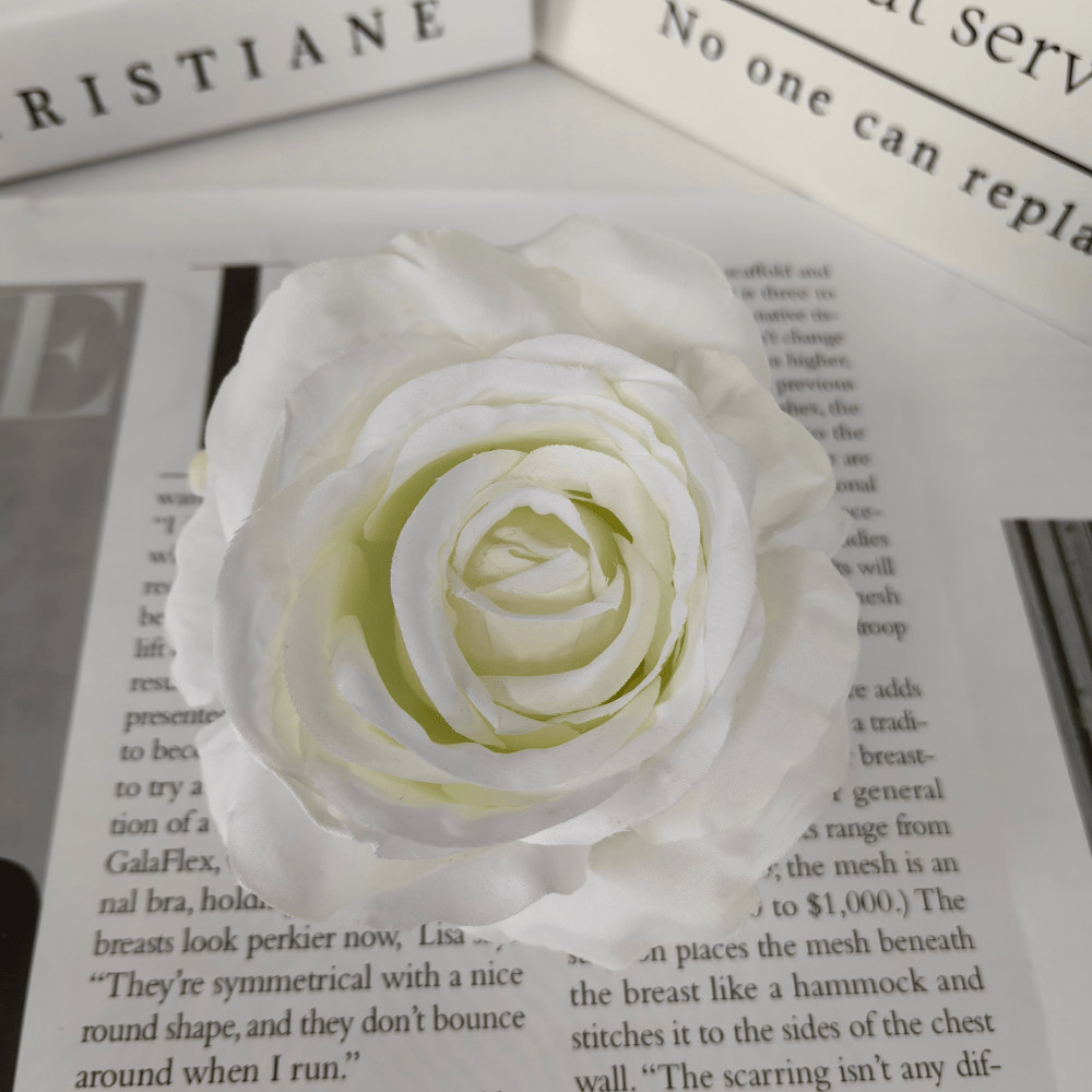 12Pcs Kepala Bunga Mawar Kain Hias Buket Pengantin Wisuda DIY Karangan Bunga Dekorasi Siap Kirim