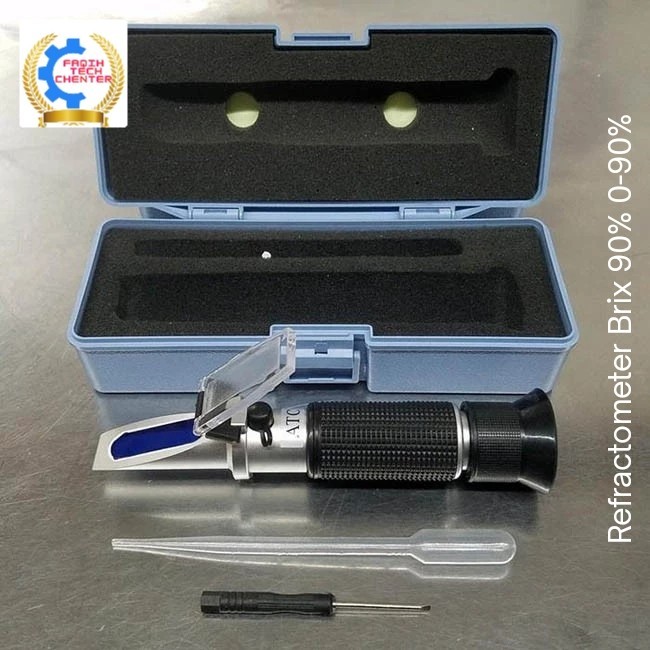 

Refractometer Brix 90% 0-90% Refraktometer Gula Sirup Jus Madu Juice