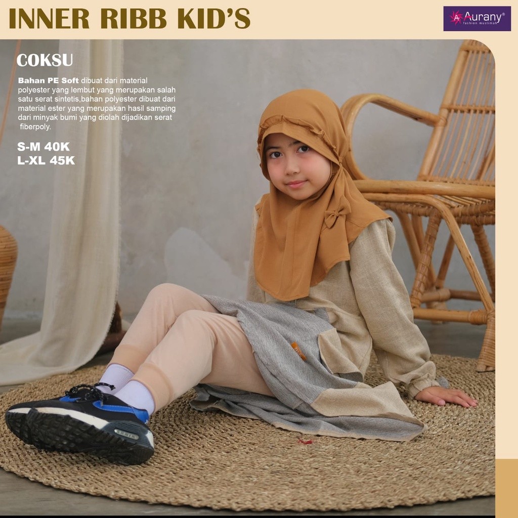 Aurany Celana Inner anak rib daleman gamis celamis kids sd tk aurany katun panjang musimah murah