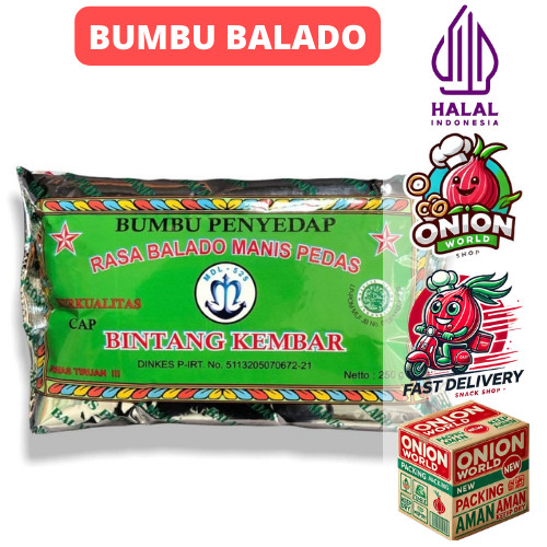 

UWD BUMBU BALADO BINTANG KEMBAR 1Kg Bumbu Asin Cabe Bubuk Aida