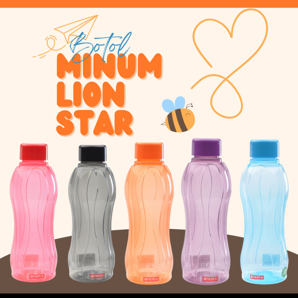 LION STAR - Botol Minum 400ML/600ML/800ML/100ML/1500ML / Botol Minum Plastik