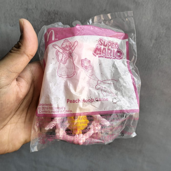Mainan Happy Meal Super Mario Peach Hoop Game - Mc Donald Toys Segel