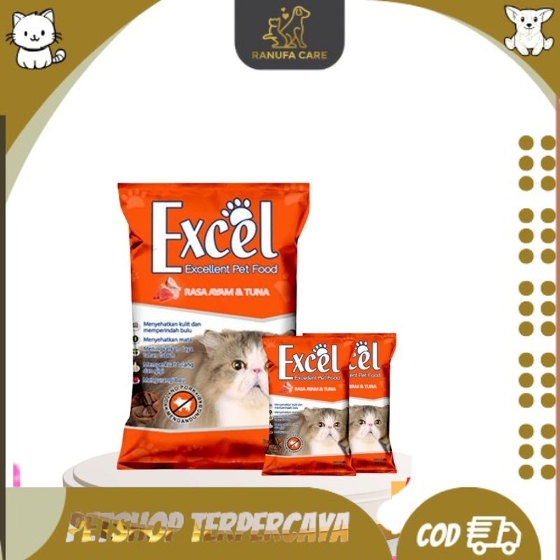 Makanan Kucing Excel Cat Chicken Tuna Adult 20Kg (Orange)