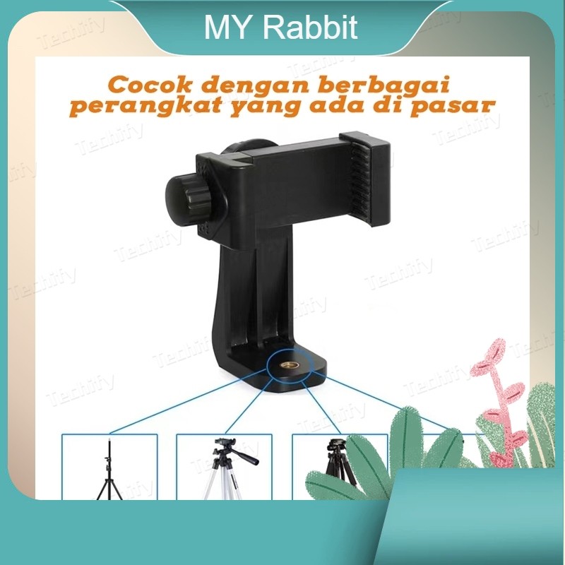 Tripod Kepala Penjepit Ponsel, Aksesori Universal Tripod Kepala Putar 360, Adapter Kepala Putar