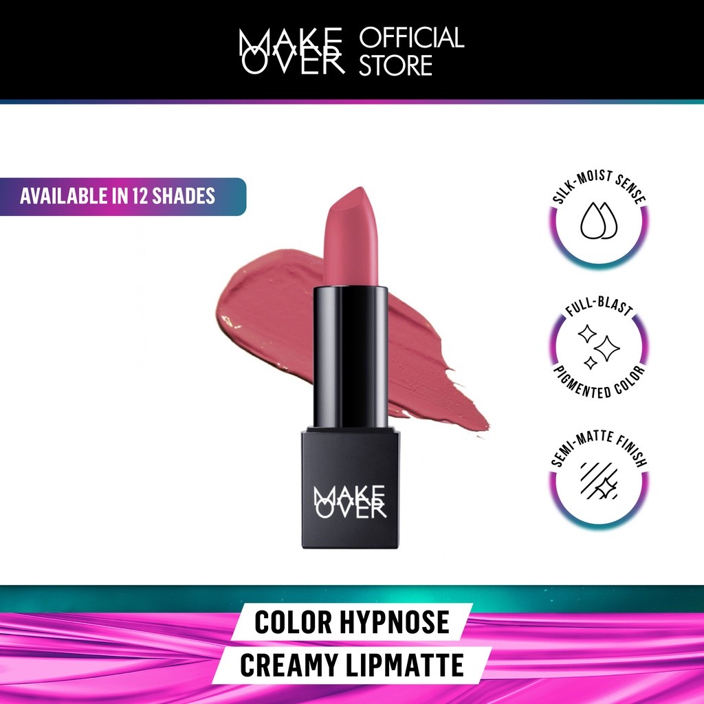 [Gift Not For Sale] MAKE OVER Color Hypnose Creamy Lipmatte 01 Charm 4.3 g