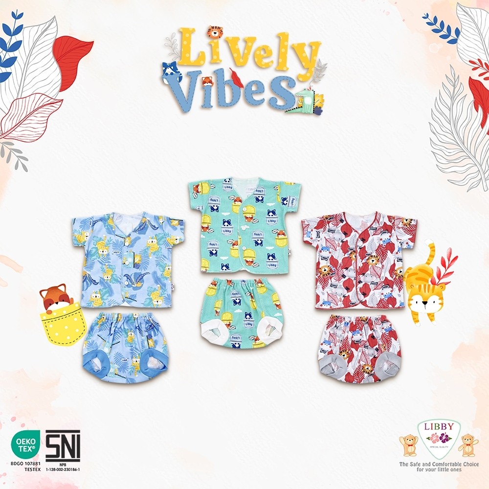 Libby LV Setelan Baju PDK CLN Pop Print / Libby Setelan Celana Pop / Setelan Anak Unisex