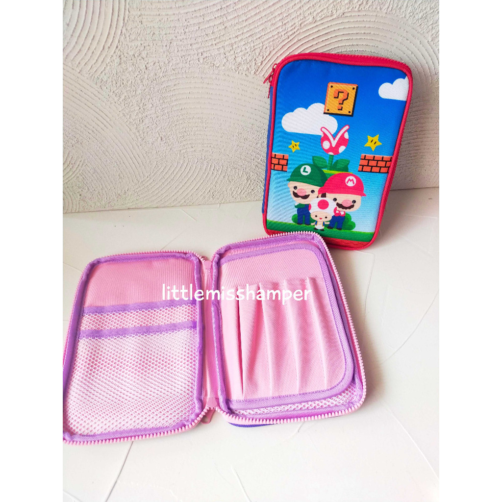 

Ready pencil case tempat alat tulis anak perlengkapan sekolah organizer alat tulis multifungsi mario unicorn kuromi