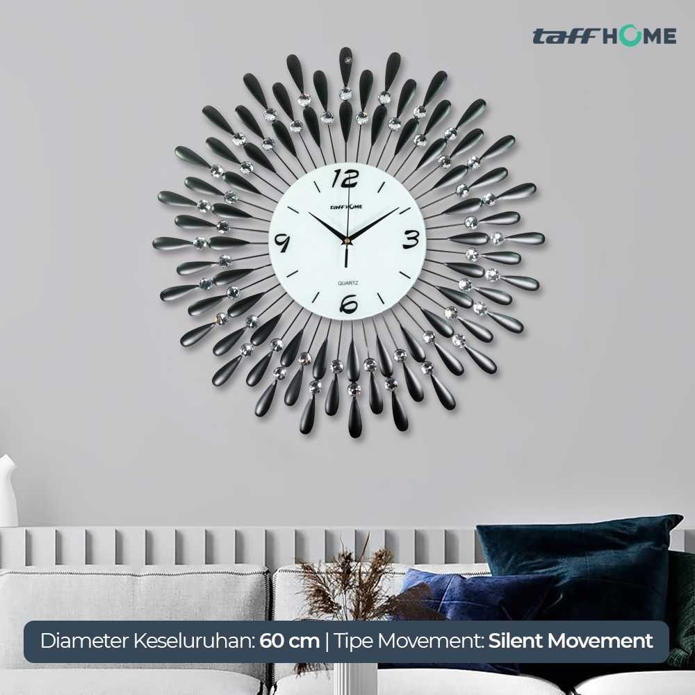 

TaffHOME Jam Dinding 3D Quartz Creative Model Luxury Diamond 60cm - H12