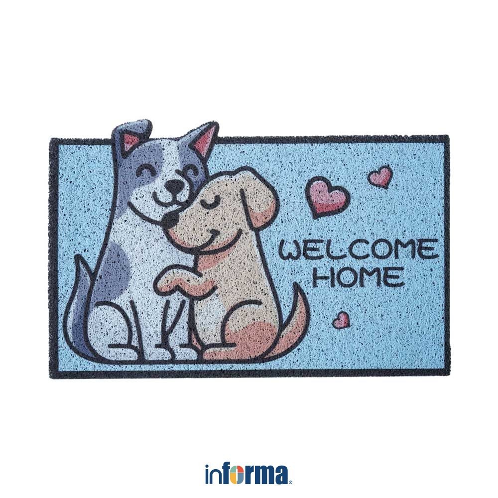 Informa 40X60 cm Keset Pintu Pvc Dogs - Mix Door Mat Kain Lap Kaki Serbaguna Keset Pintu Masuk Perle