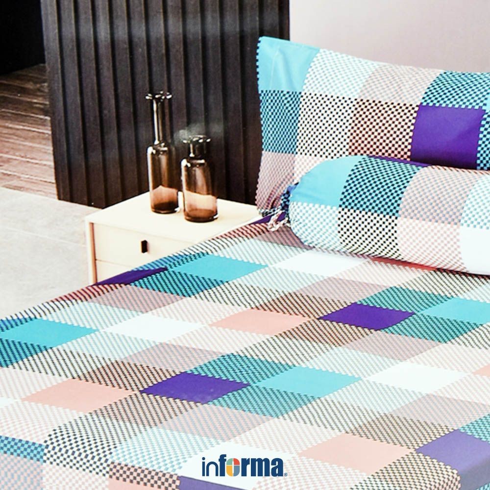 Informa Linotela Seprai Queen Katun Shane 160x200 cm Set 5 pcs Sprei Seprei Sprai Sepray Bed Sheet