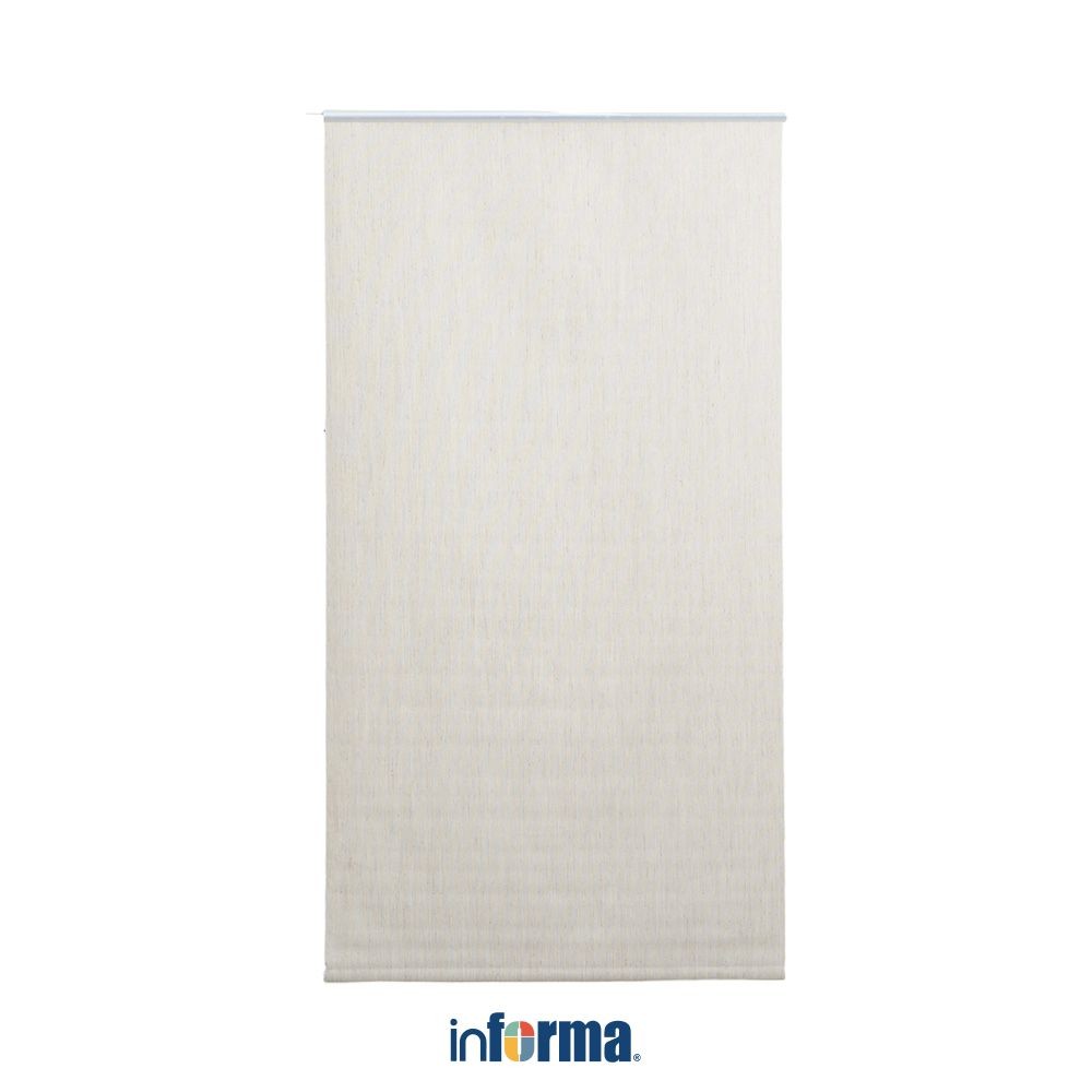 Informa 150x240 cm Roller Blind Textured 053 - Krem Beige Jendela Curtain Aesthetic Roller Window Co
