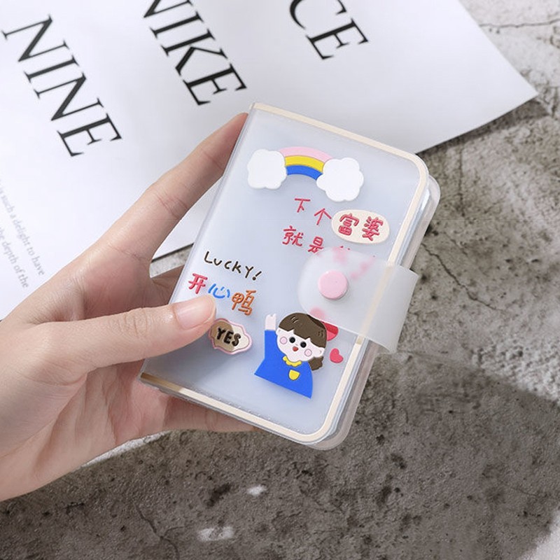 

Mini Photo Album 20 Pockets 3 Inch Photocard Holder PVC Instax Polaroid Album Women ID Credit Card Holder Photocard Binder